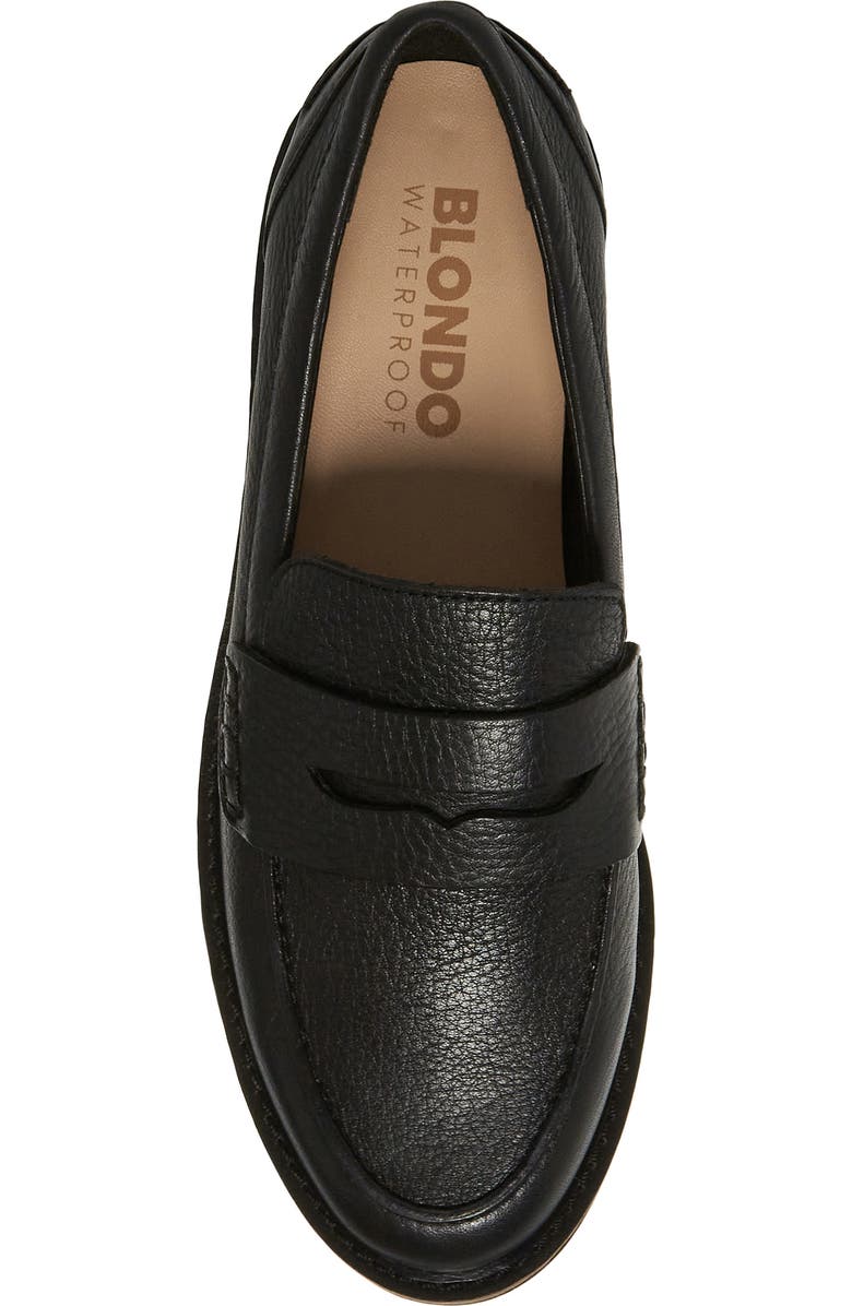Blondo Peyton Waterproof Loafer, Alternate, color, Black Leather