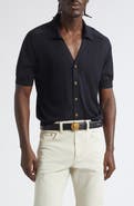 Versace Greca Stitch Short Sleeve Cardigan