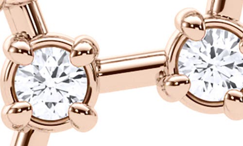 Hautecarat Pisces Constellation Lab Created Diamond Necklace In 18k Rose Gold