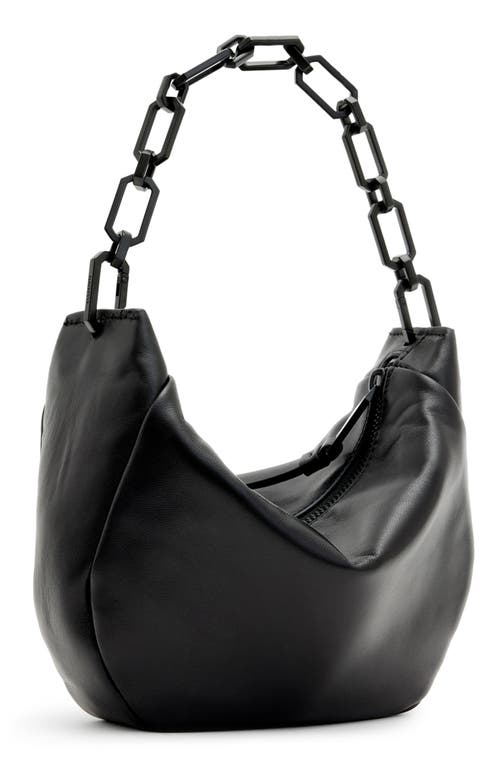 Allsaints Mini Madea Chain Handle Leather Shoulder Bag In Black