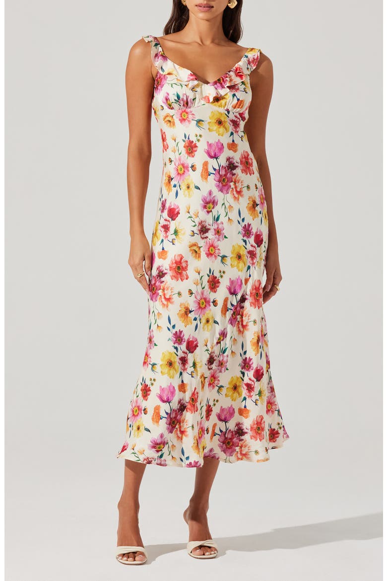 Zoie Floral Print Sleeveless Dress, Alternate, color, CREAM MULTI FLORAL