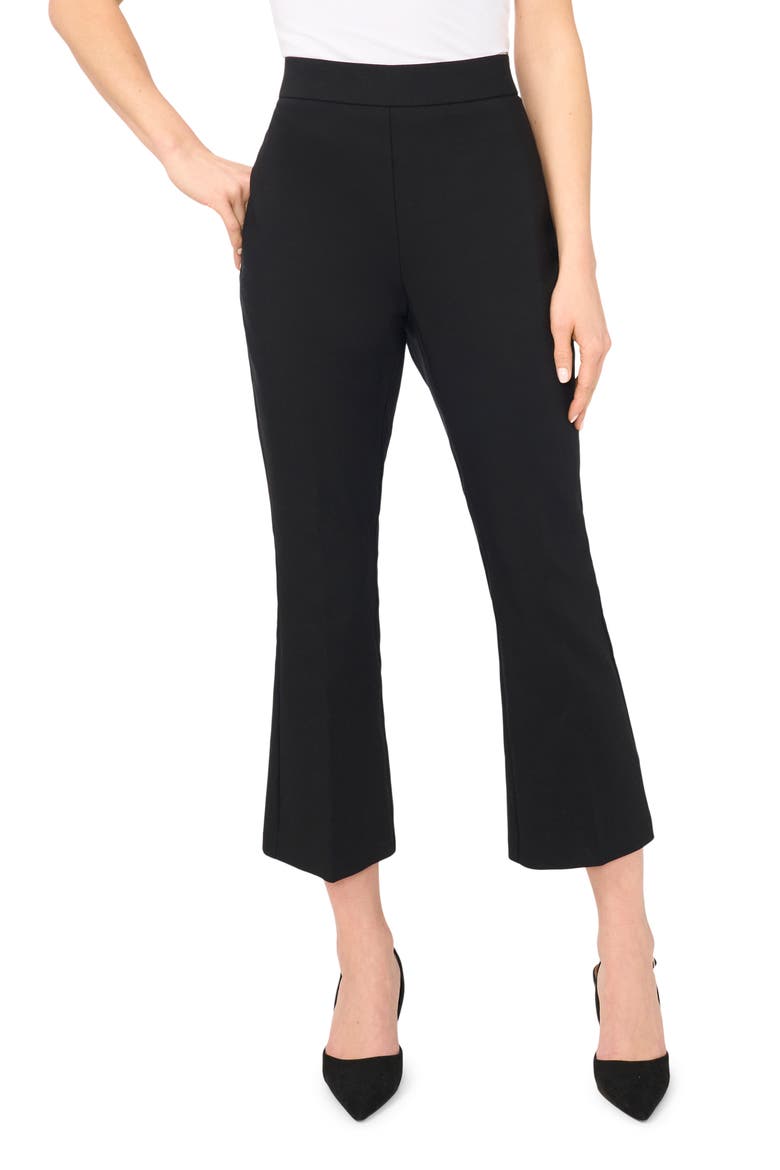 Ankle Kick Flare Pants, Main, color, RICH BLACK
