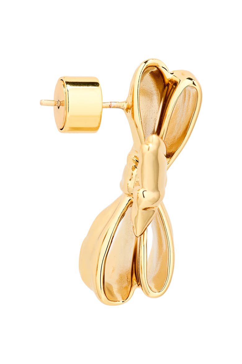 Small Bow Stud Earrings, Alternate, color, GOLD