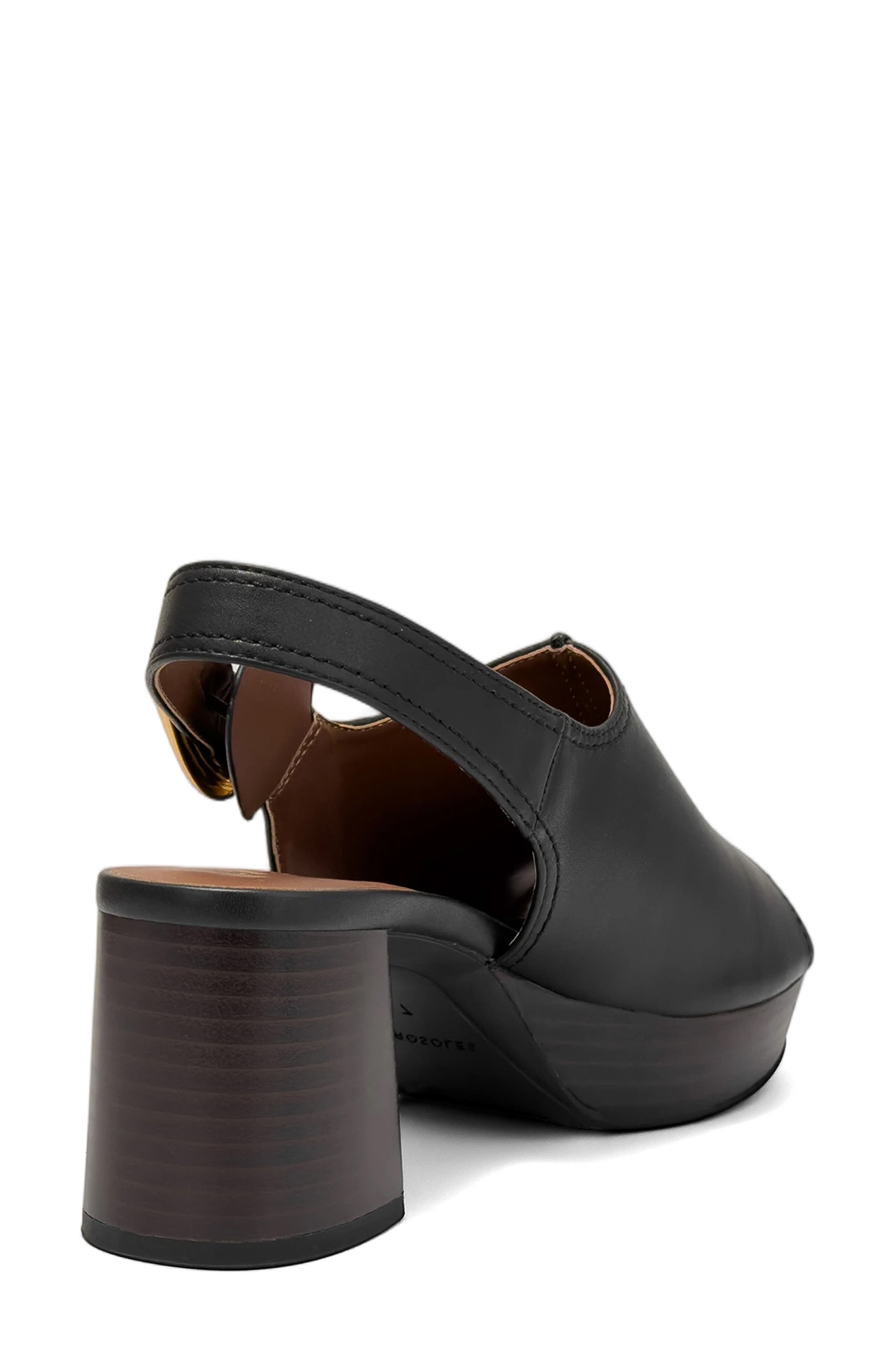 Aerosoles Chancey Platform Sandal, Alternate, color, Black Faux Leather