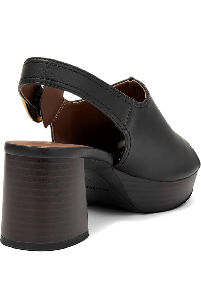 Aerosoles Chancey Platform Sandal, Alternate, color, Black Faux Leather