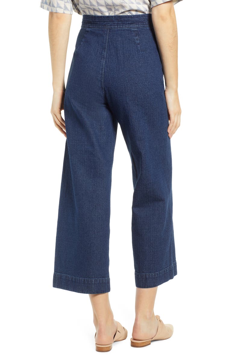 THE ODELLS Sailor High Waist Crop Wide Leg Jeans, Alternate, color,