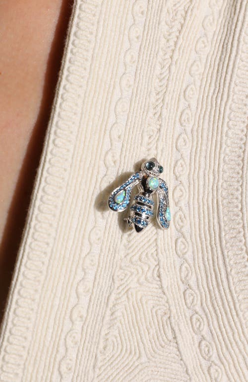 Rc Retro Chic Honey Bee Brooch In Silver