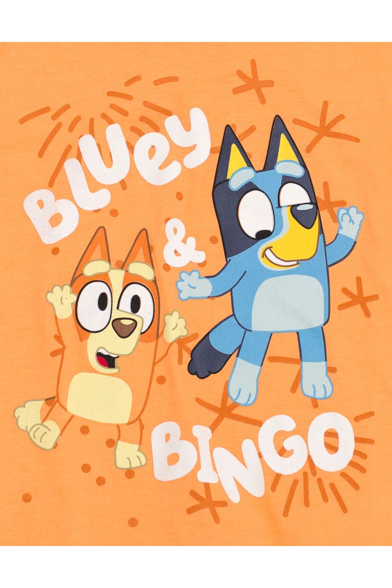 2-Piece Hooded Tee and Joggers Set, Alternate, color, Orange Bluey Bingo