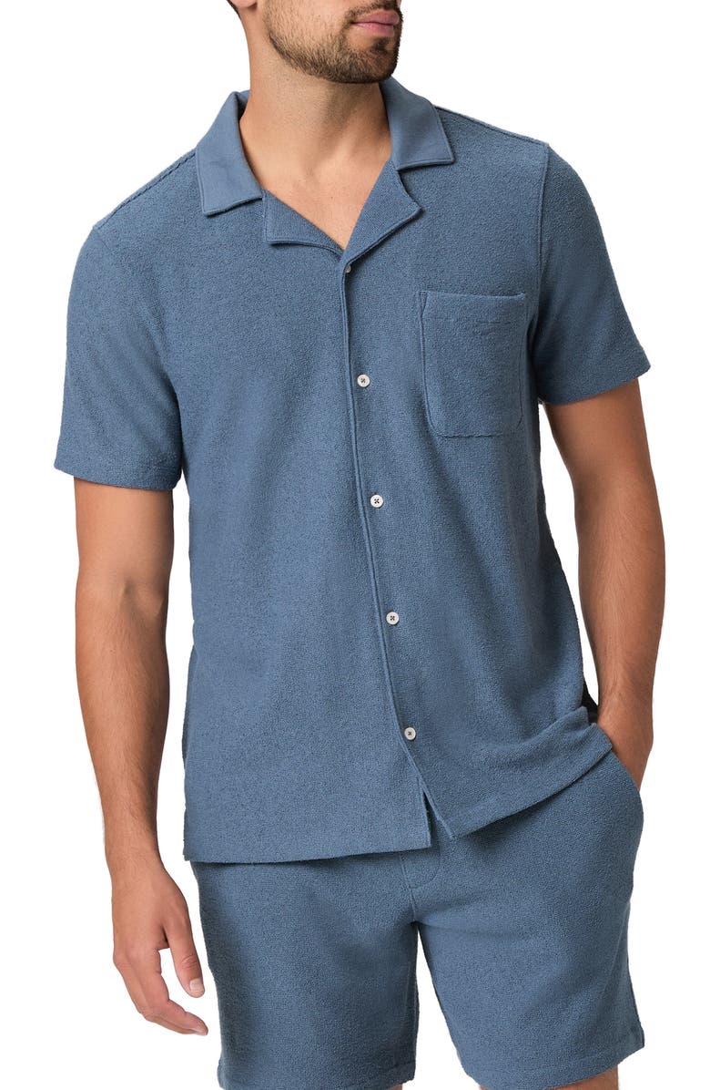 PAIGE Oliver Terry Cloth Camp Shirt, Main, color, 