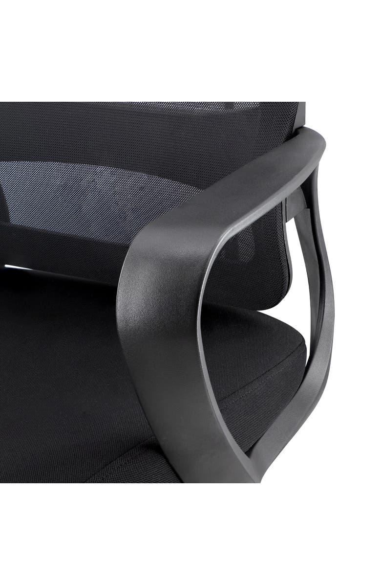 Elama Mid Back Adjustable Office Chair, Alternate, color, Black