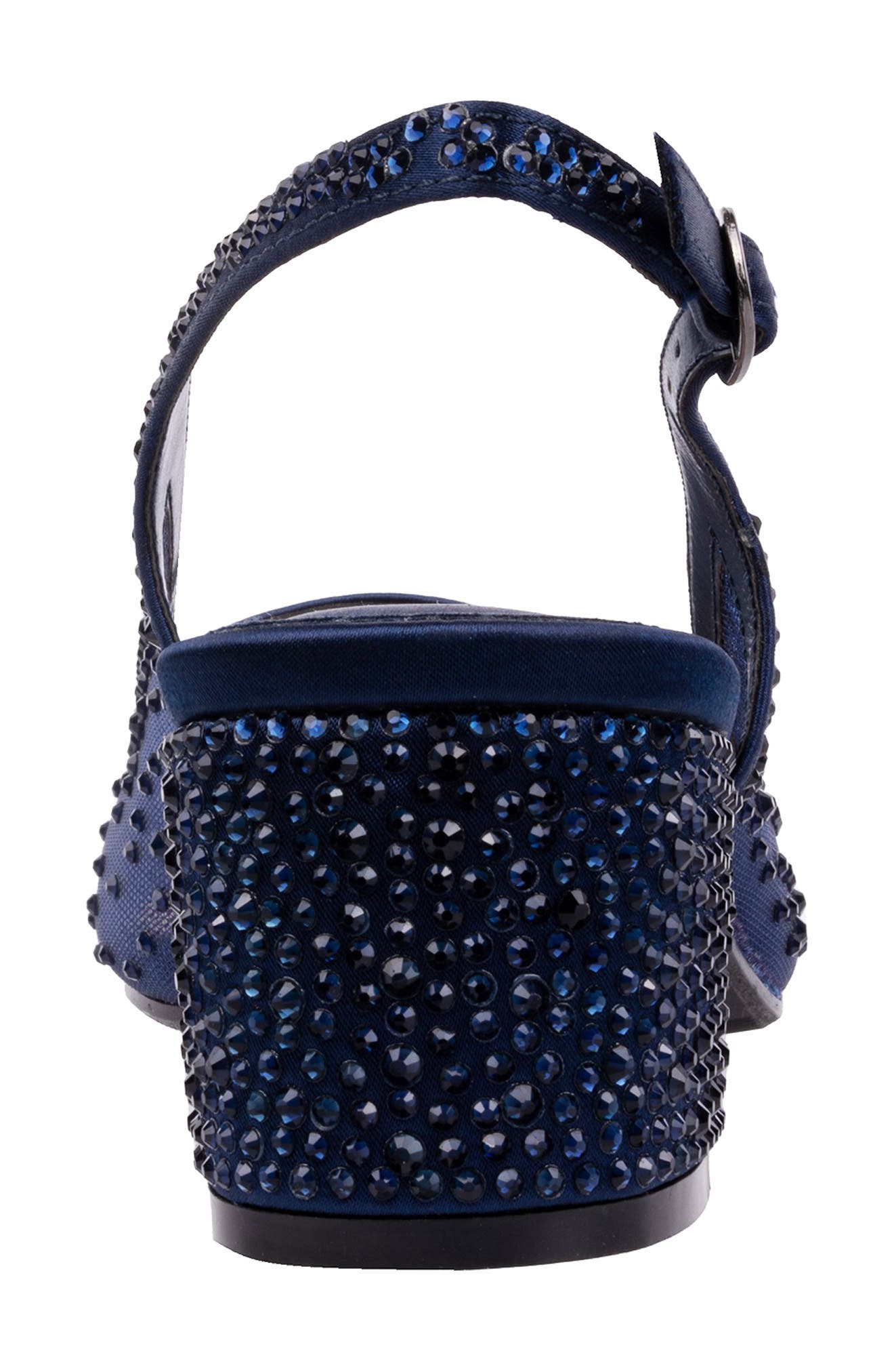 Demin Slingback Pump, Alternate, color, NAVY