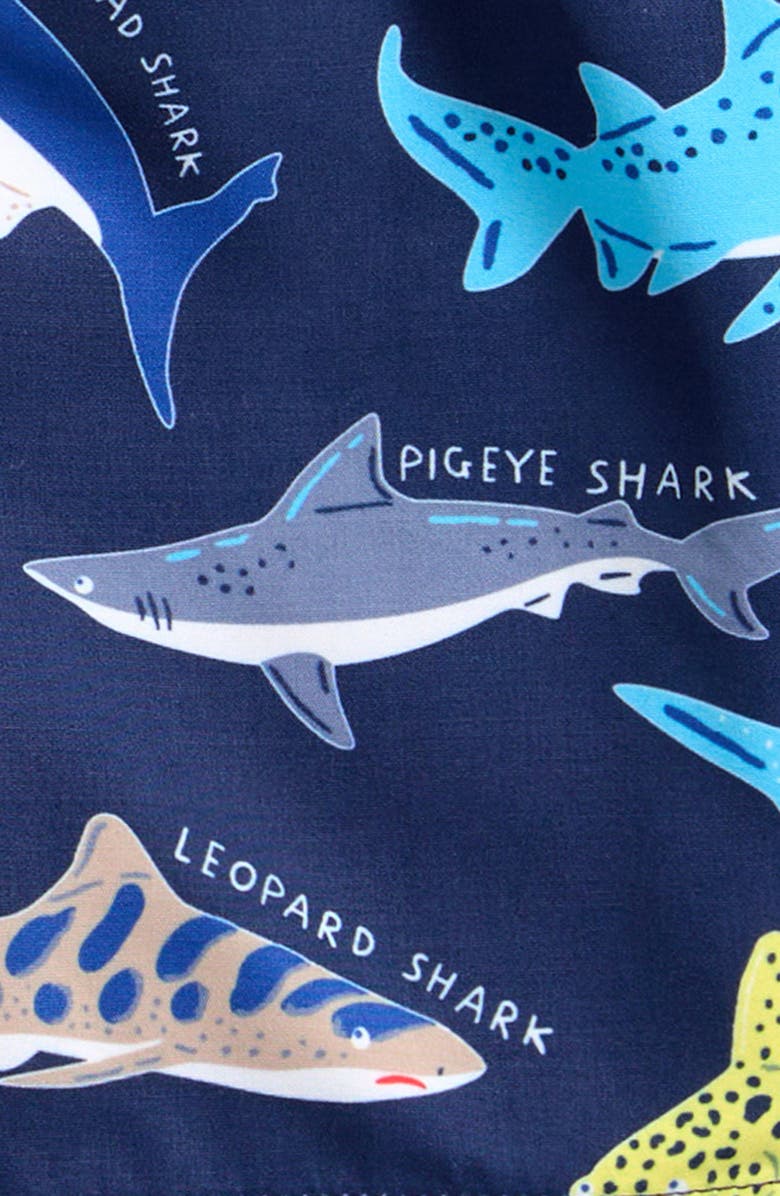 Mini Boden Kids' Print Swim Trunks, Alternate, color,