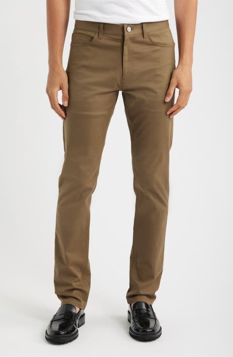 Raffi Soft Stretch Cotton & Lyocell Slim Leg Pants