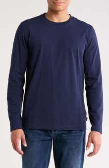 7 For All Mankind Slim Fit Crew Neck Long Sleeve Shirt