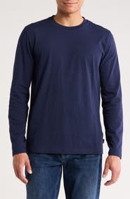 7 For All Mankind Slim Fit Crew Neck Long Sleeve Shirt