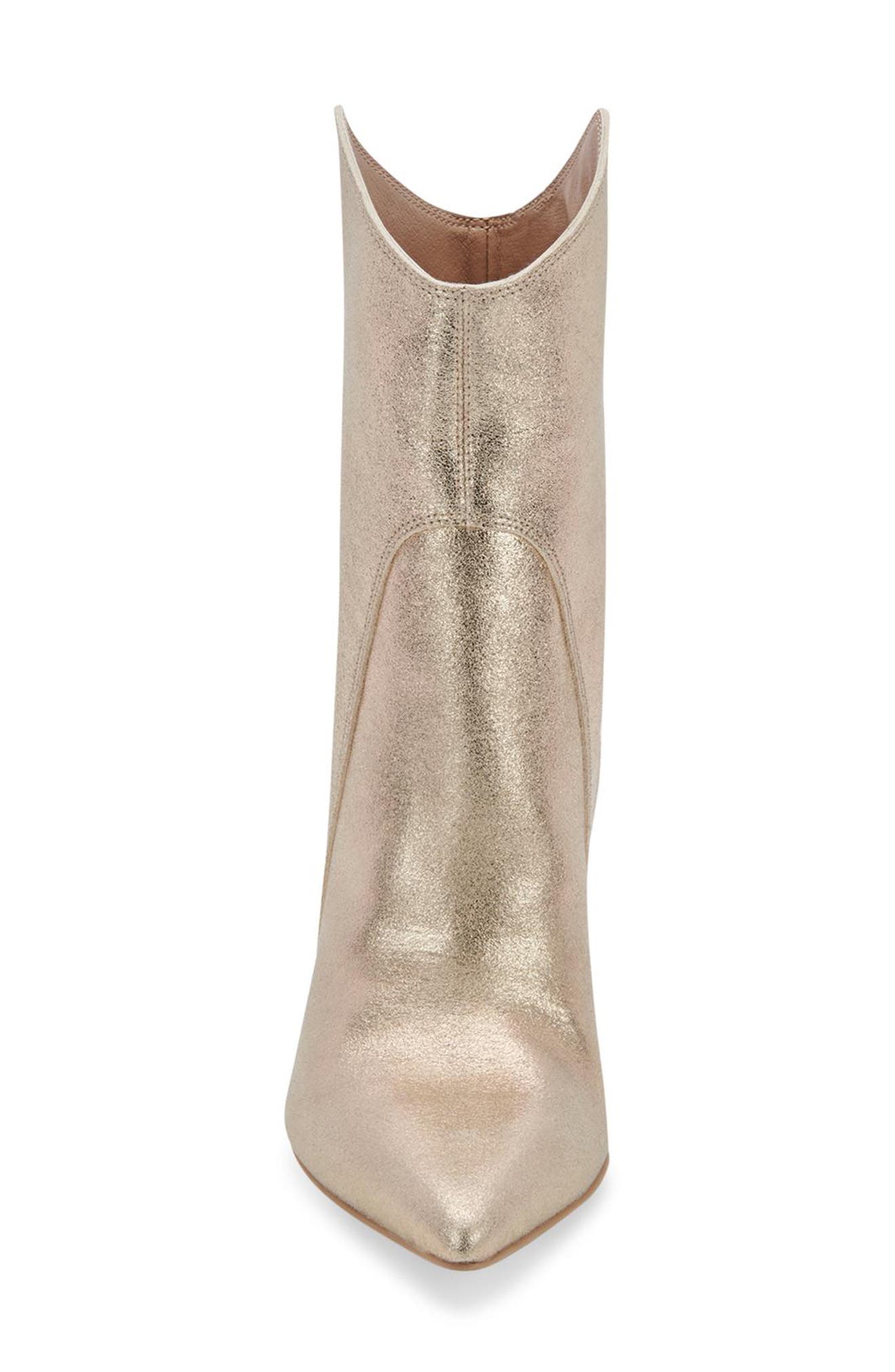 Nestly Western Boot, Alternate, color, LIGHT GOLD METALLIC SUEDE