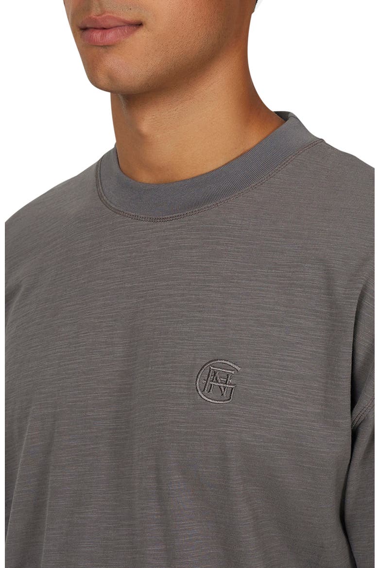 Emblem Tonal Relaxed Slub  Long sleeve T-shirt, Alternate, color, Grey