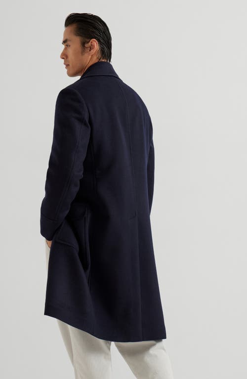 Brunello Cucinelli Martingale Double-breast Coat Men In Blue