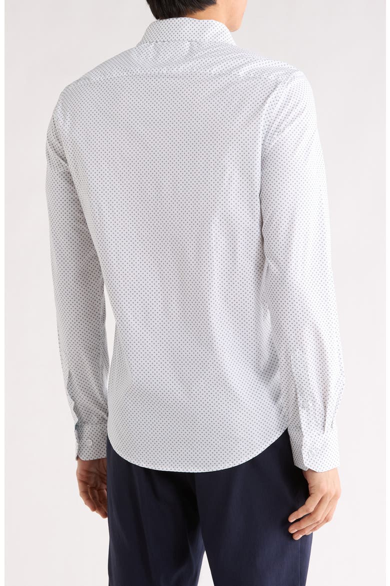 Pop Geometric Button-Up Shirt, Alternate, color, WHITE/ BLACK