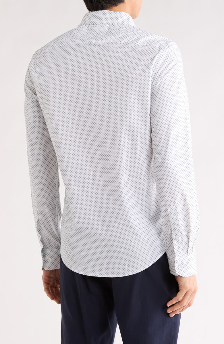 DENIM AND FLOWER Pop Geometric Button-Up Shirt, Alternate, color, White/ Black