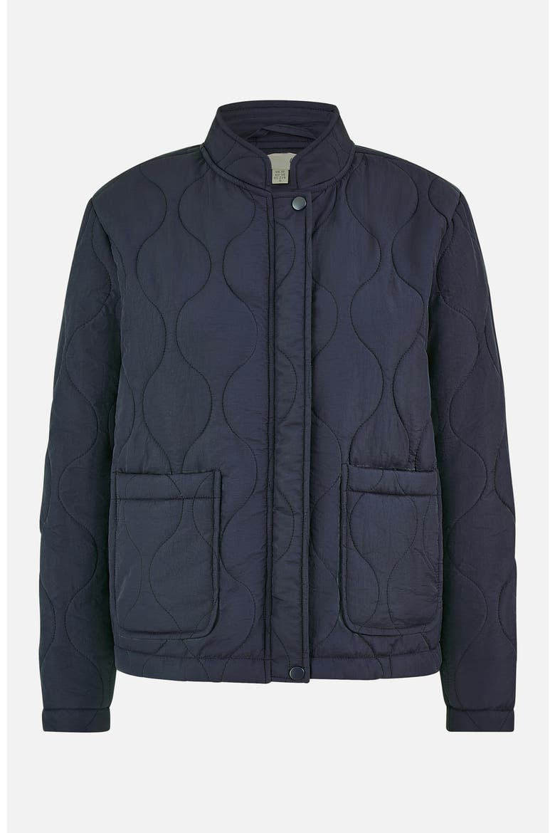 Short Quilted Jacket, Alternate, color, Navy