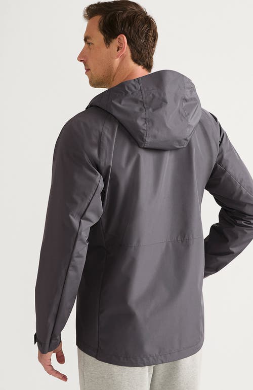 Lands' End Waterproof Rain Jacket In Warm Steel