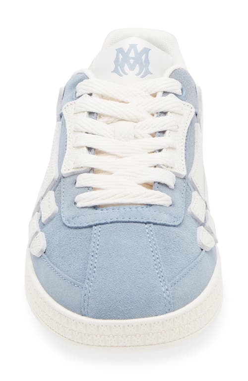 Amiri Pacific Bones Appliquéd Suede Sneakers In Blue