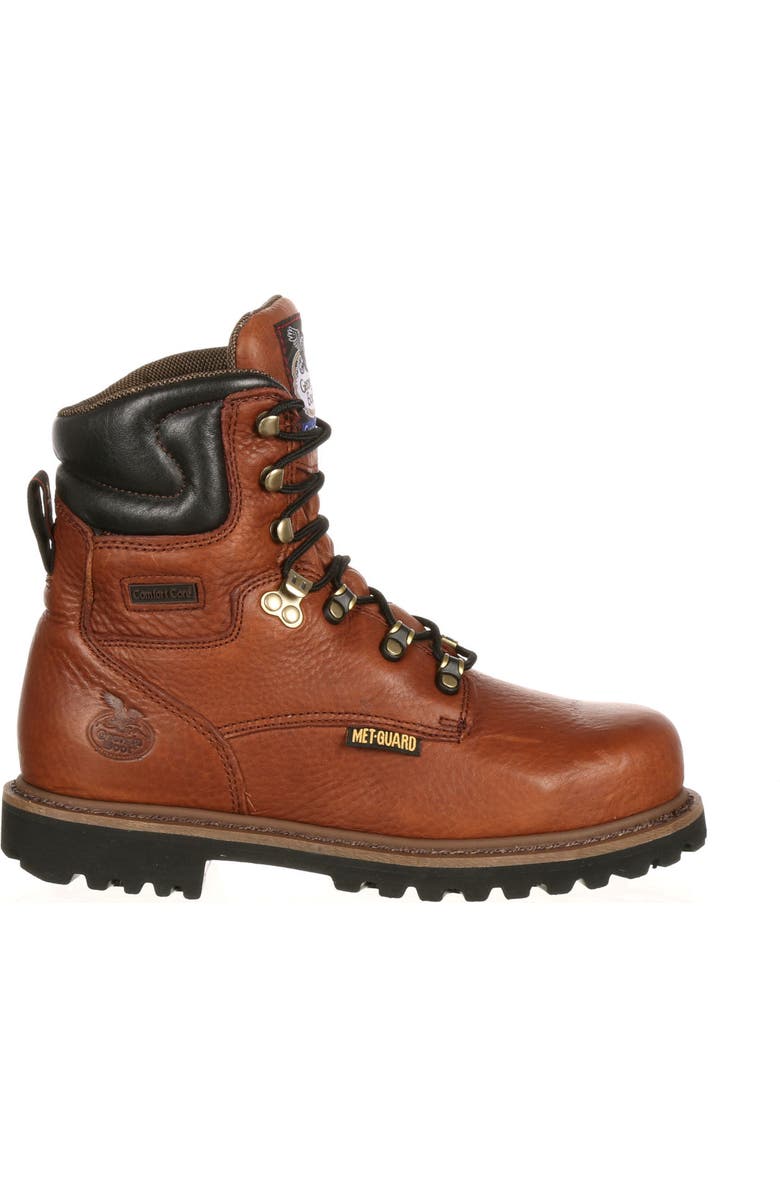 Georgia Boot Hammer Internal Metatarsal Steel Toe Work Boot, Main, color, Briar Brown