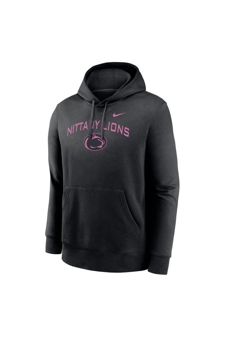 Men's Nike Black Penn State Nittany Lions Throwback Club Fleece Pullover Hoodie, Alternate, color, Black
