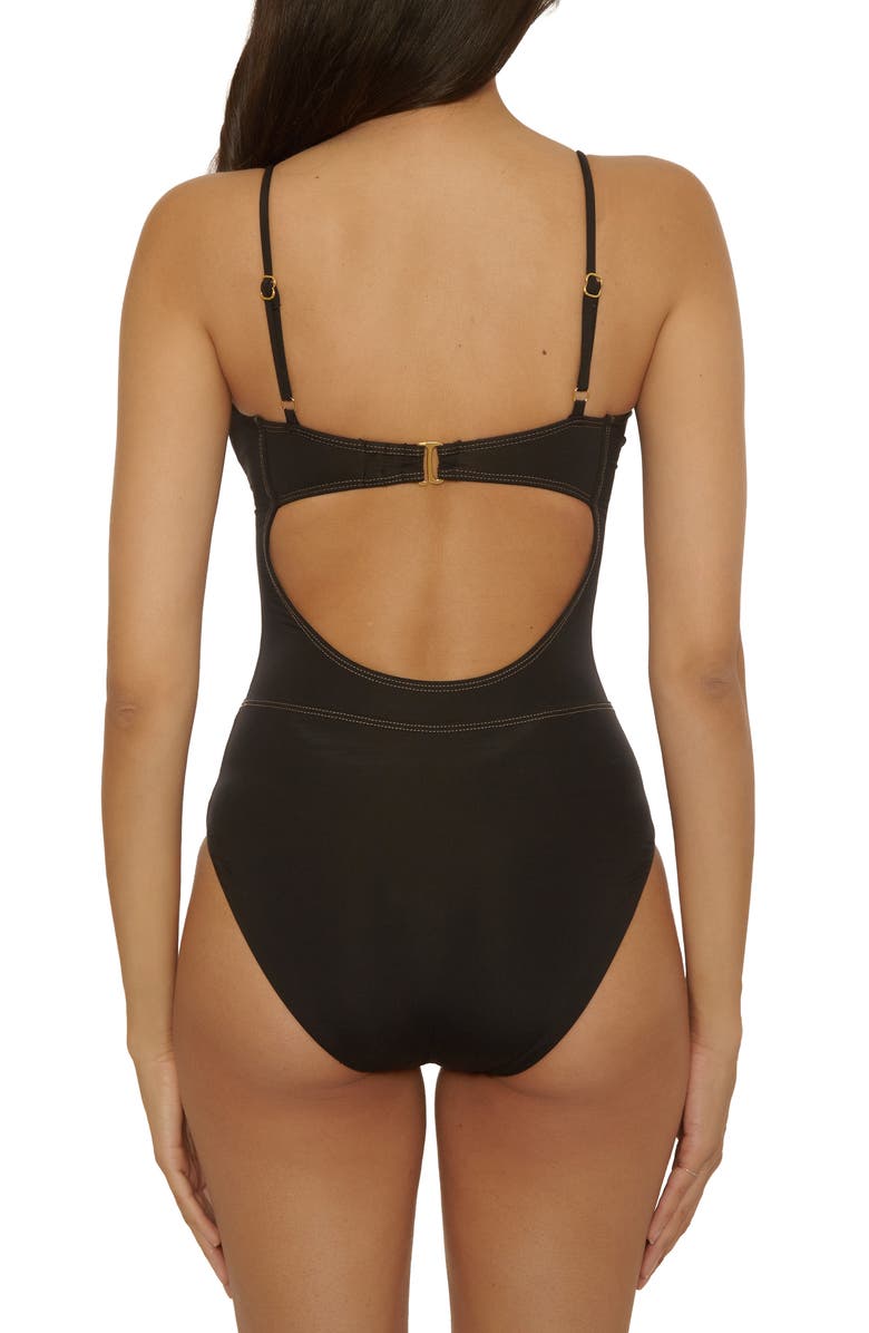 Becca Halter One-Piece Swimsuit, Alternate, color, 