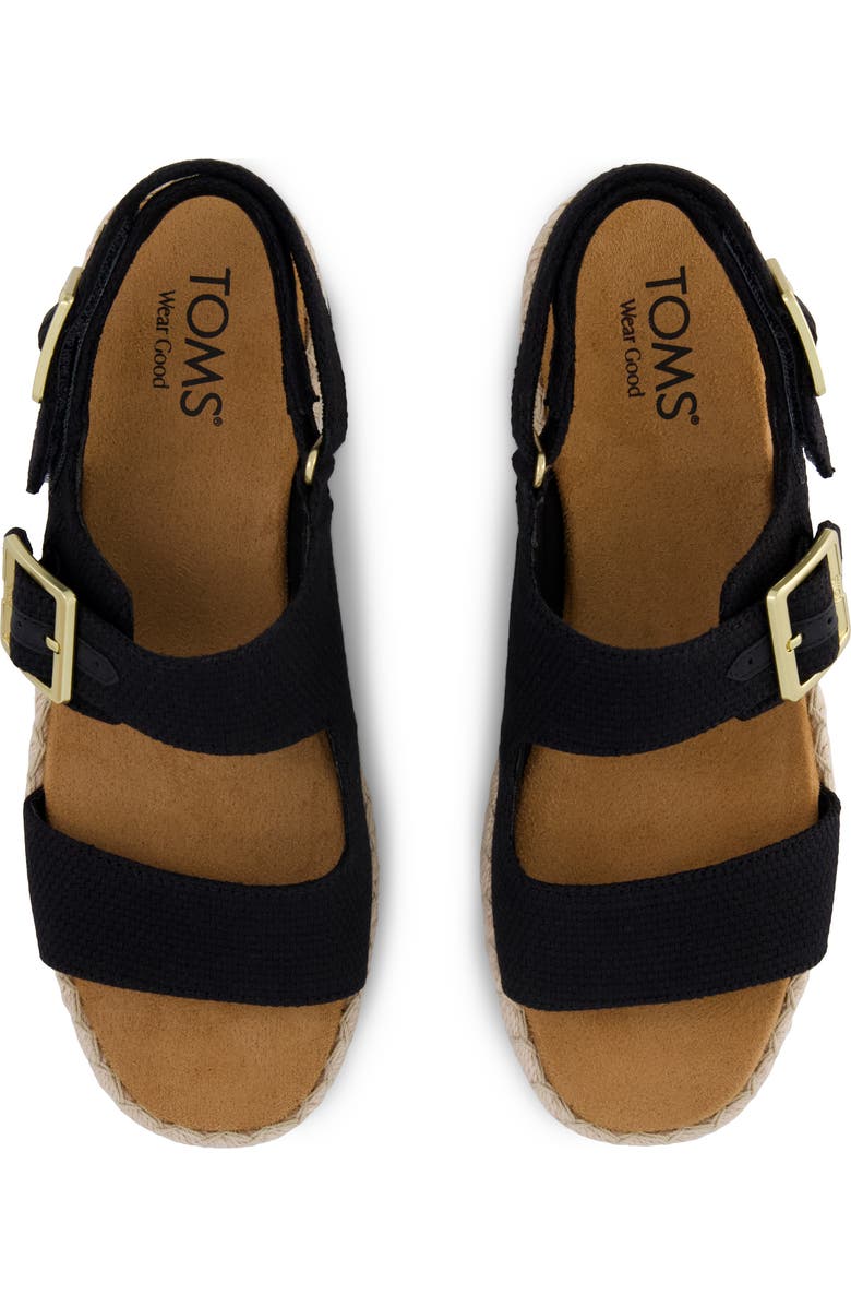 TOMS Giana Flatform Sandal, Alternate, color, Black