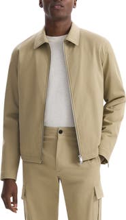 Theory Cotton Twill Zip Cuff Bomber Jacket