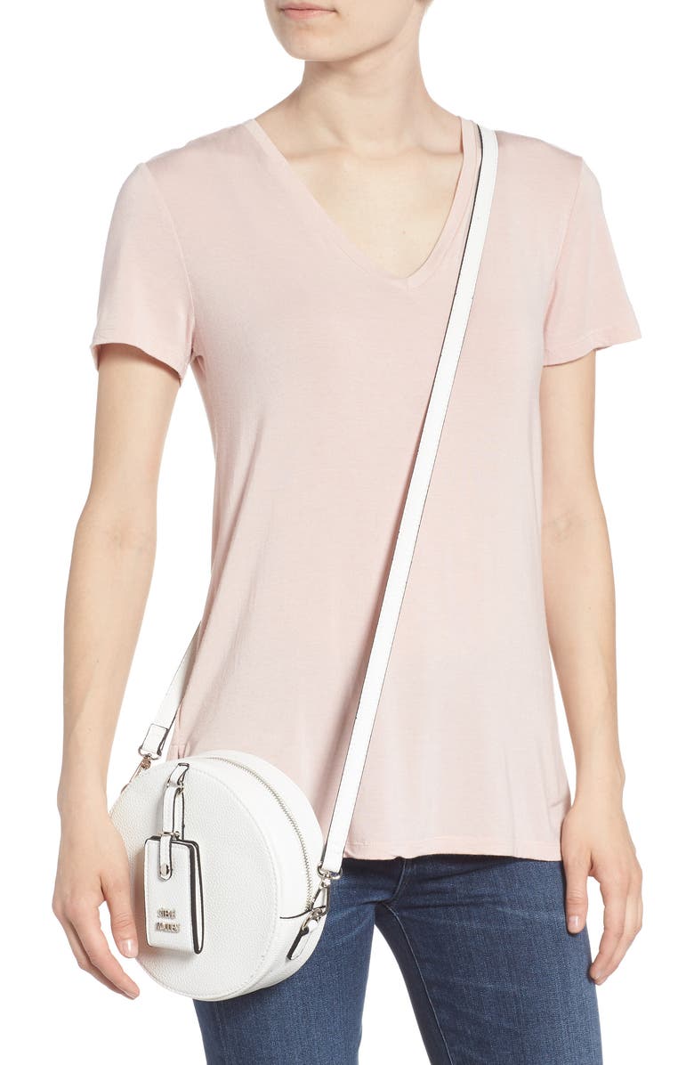 Steve Madden Pebbled Faux Leather Canteen Bag, Alternate, color,