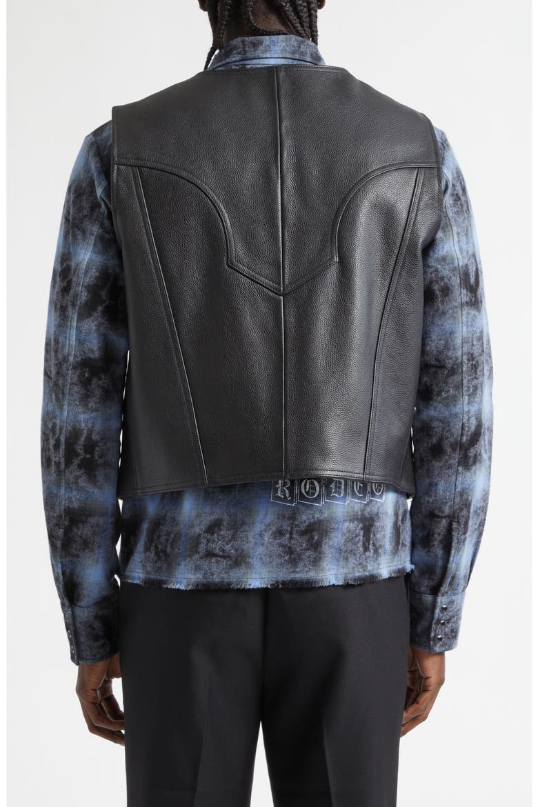 Leather Vest, Alternate, color, BLACK