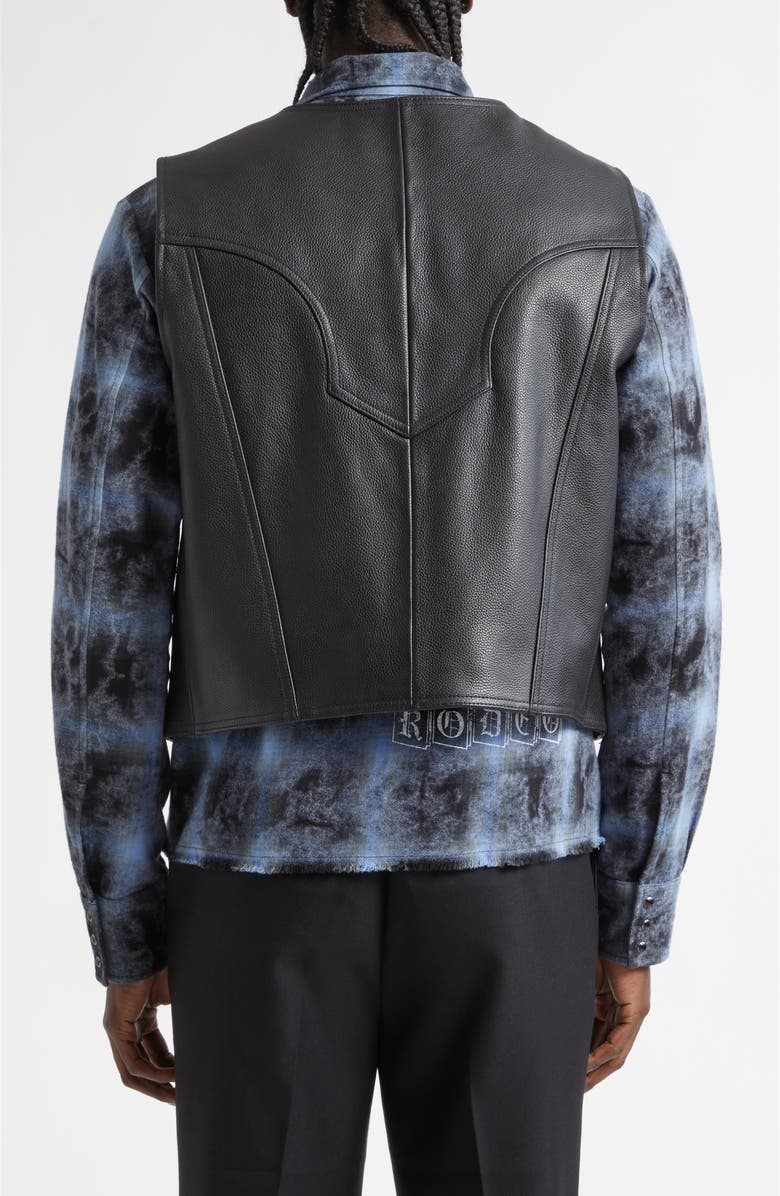 MIDNIGHT RODEO Leather Vest, Alternate, color, Black