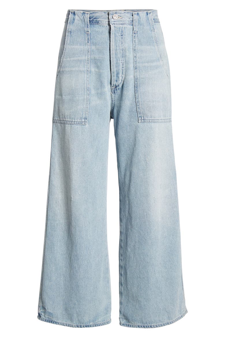 Eva Utility Crop Wide Leg Jeans, Alternate, color, ROVE