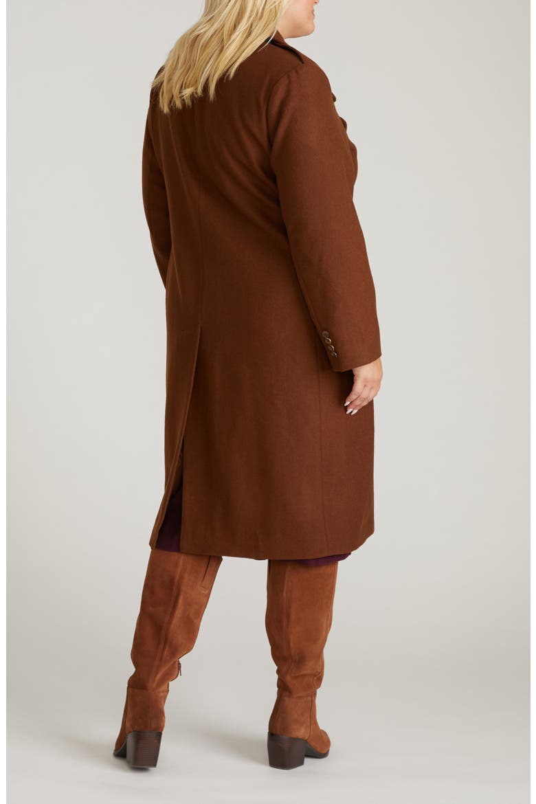 Callaghan Double Breasted Wool Blend Coat, Alternate, color, GRIZZLY