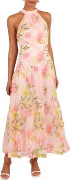 Petal & Pup Eden Floral Halter Maxi Dress