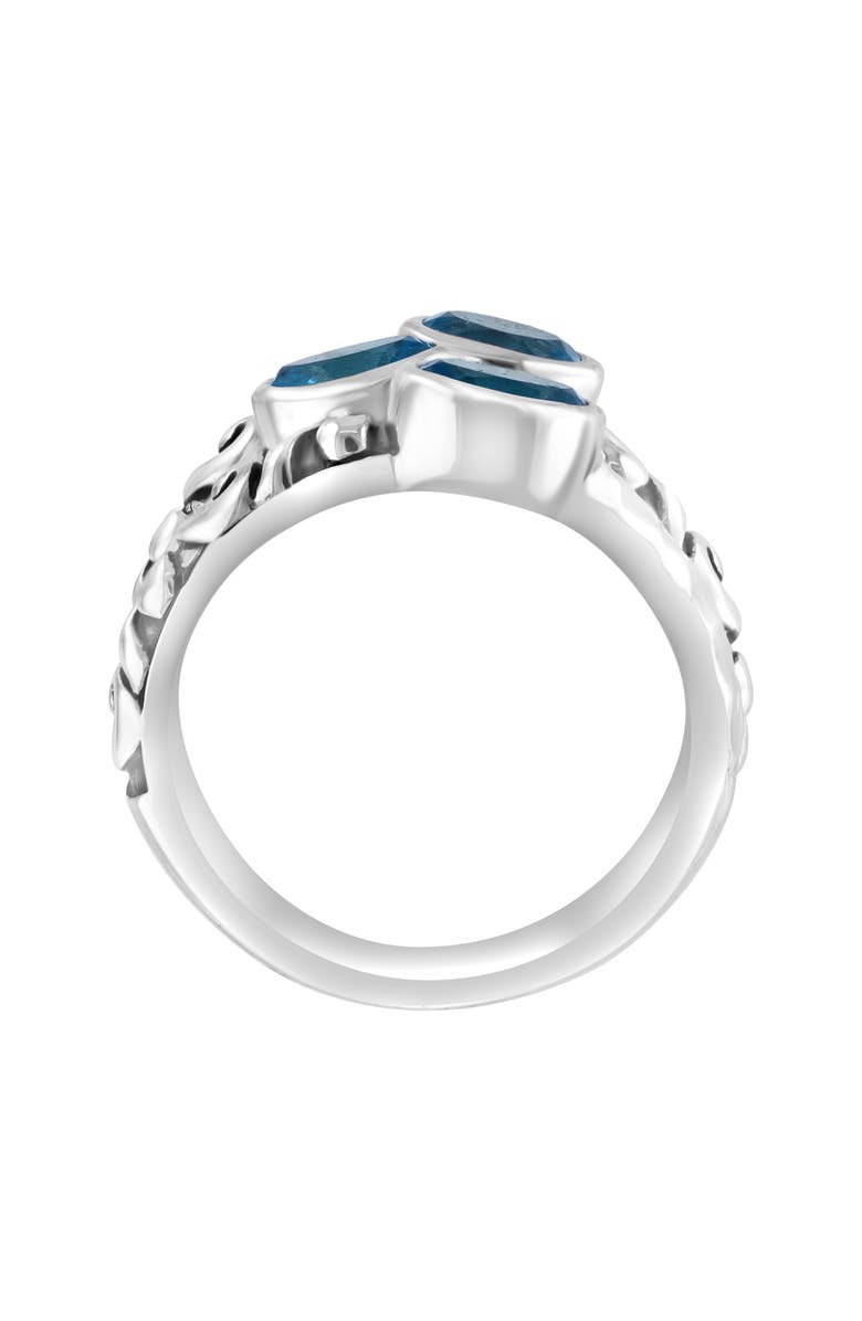EFFY Sterling Silver Blue Topaz 3-Stone Ring, Alternate, color, Blue