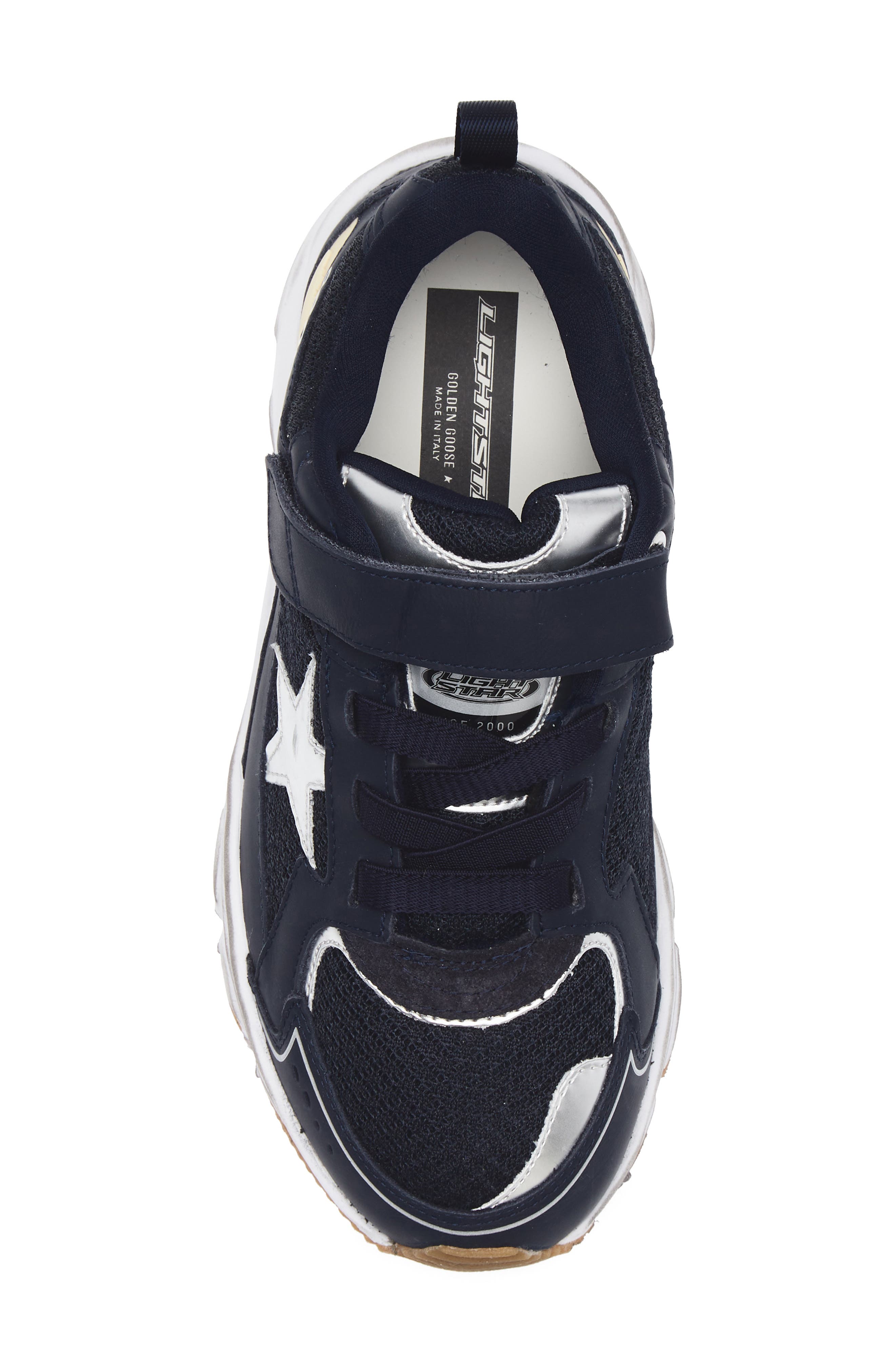 Golden Goose Kids' Lightstar Sneaker, Alternate, color, Navy/ Silver/ Gray/ Yellow