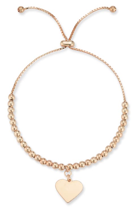 Heart Charm Adjustable Bracelet