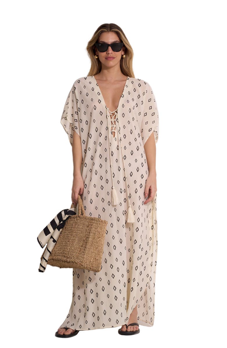 Gottex Beach Life Avela Kaftan Cover-Up, Main, color, Cream