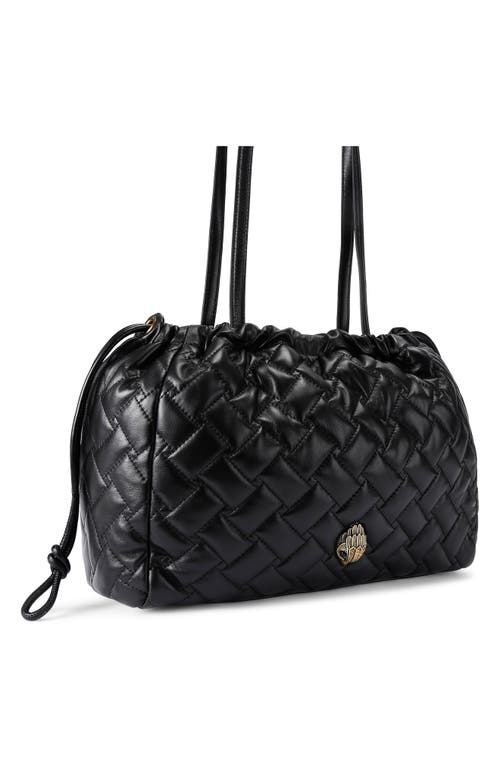 Kurt Geiger London Kensington String Quilted Leather Tote In Black