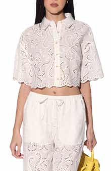 Cindy Eyelet Cropped Top