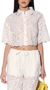 Walter Baker Cindy Eyelet Cropped Top