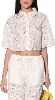 Walter Baker Cindy Eyelet Cropped Top