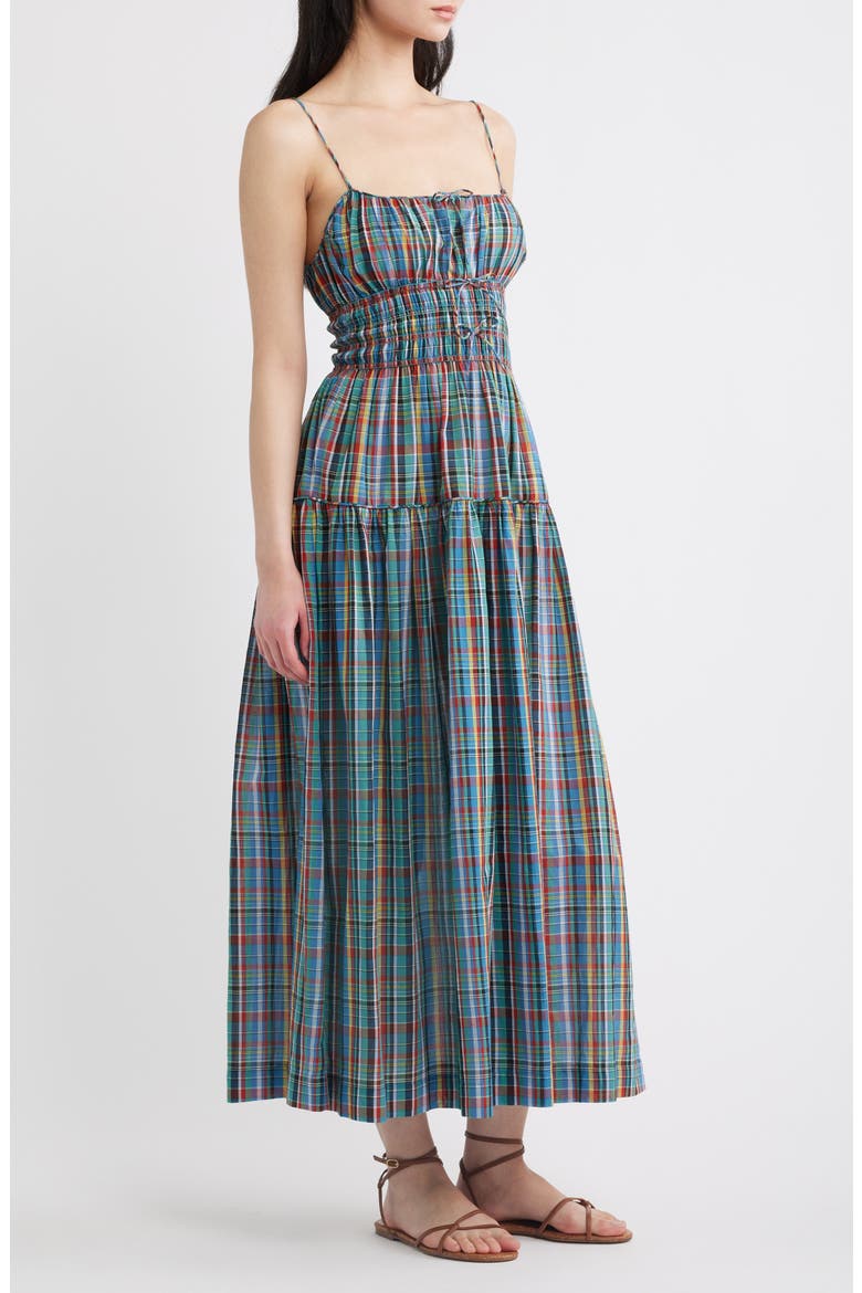 Brielle Plaid Cotton MidiDress, Alternate, color, ALDERBROOK PLAID