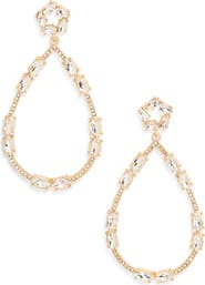 NORDSTROM RACK Crystal Open Teardrop Earrings