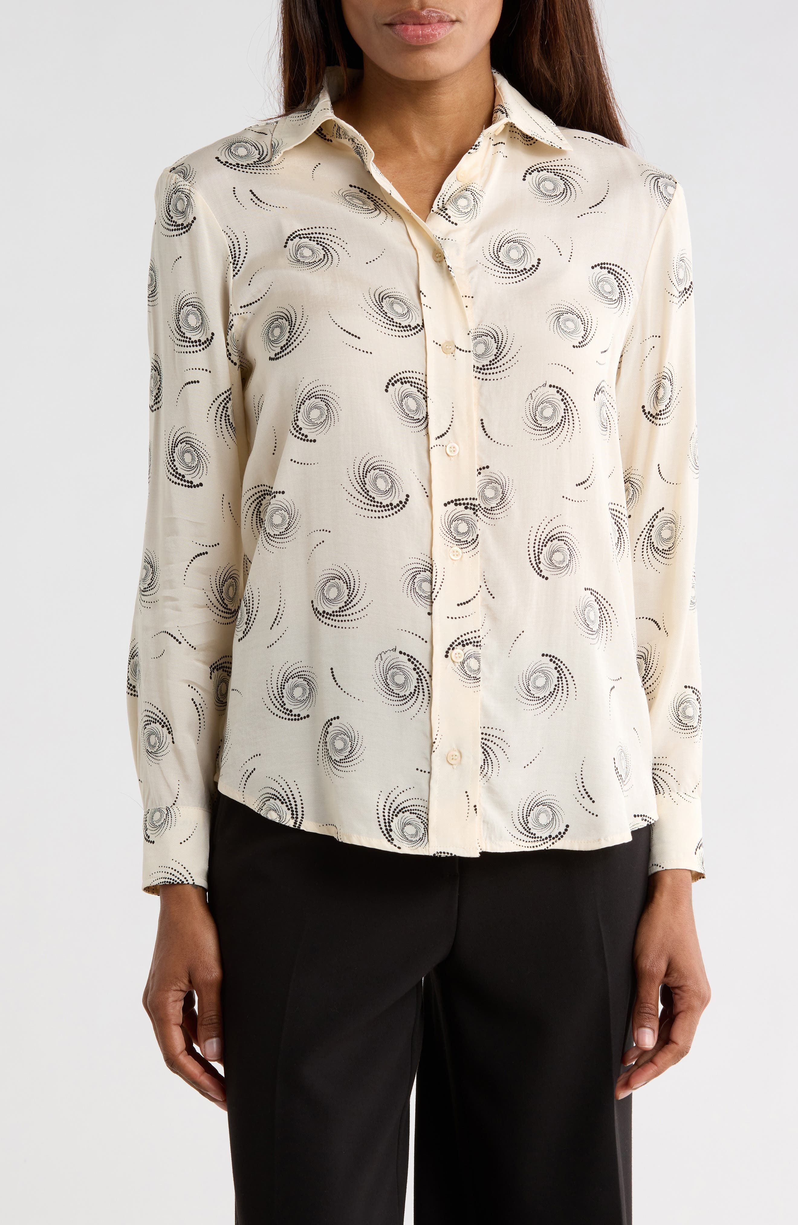 JASON WU Swirl Twill Button-Up Shirt