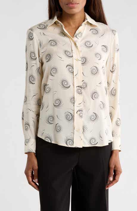 JASON WU Swirl Twill Button-Up Shirt